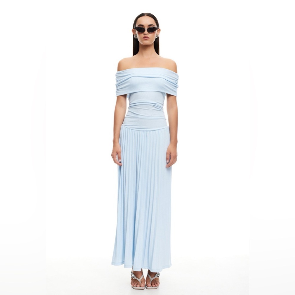 Lioness Sky Blue Strapless Maxi Dress